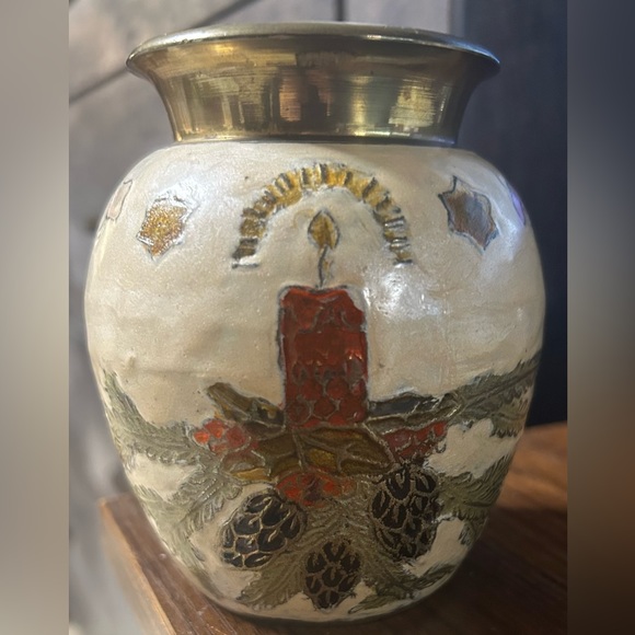 4” Tall Brass Vase.  Made in India. - Picture 1 of 2